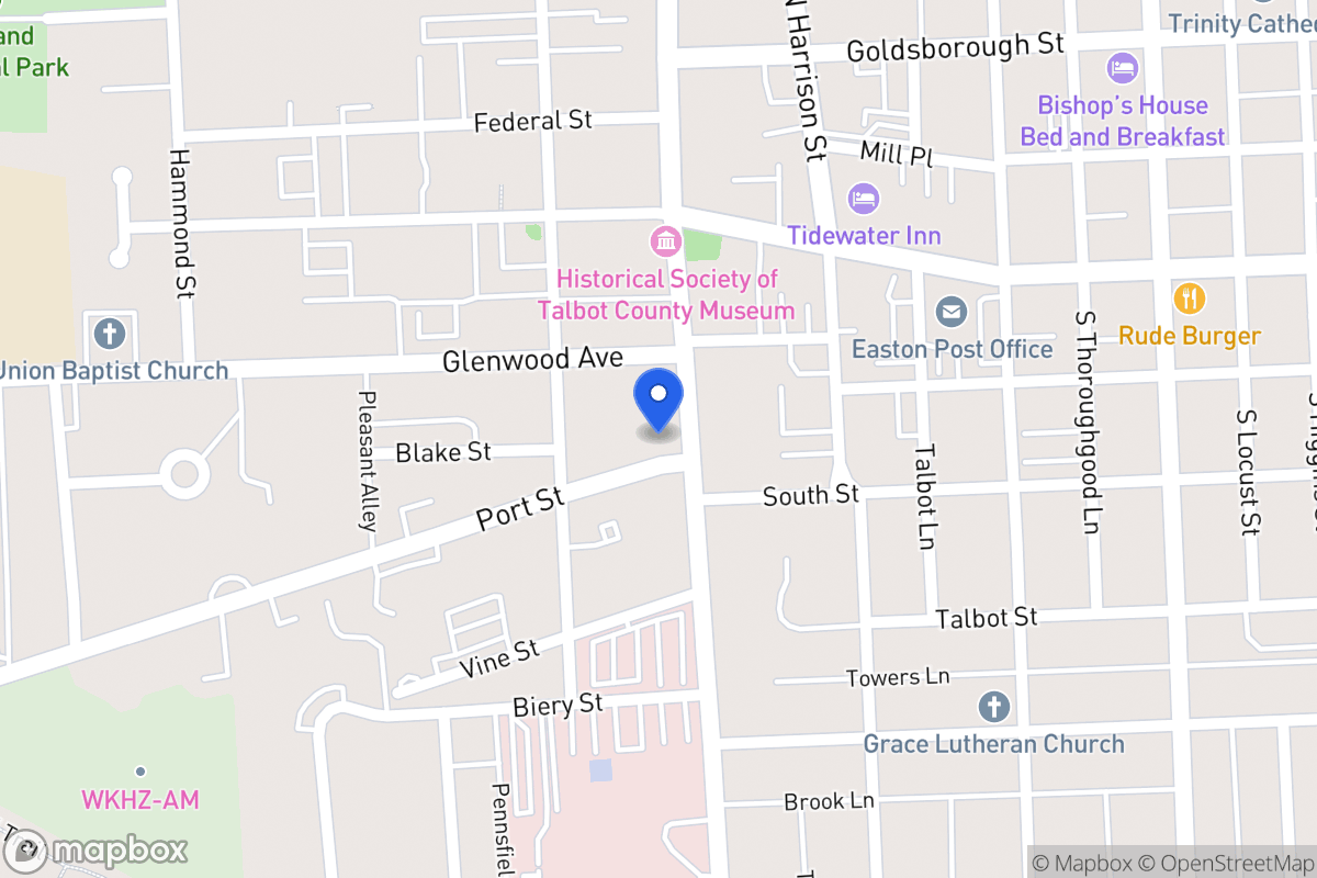 Map of 47 S Washington St, Easton
