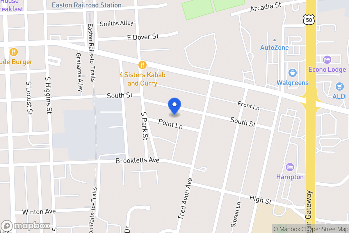 Map of 616 South St, Easton