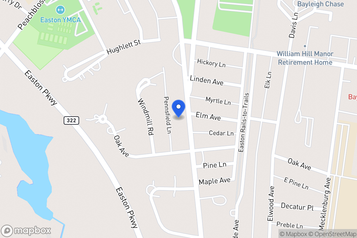 Map of 619 S Washington St, Easton