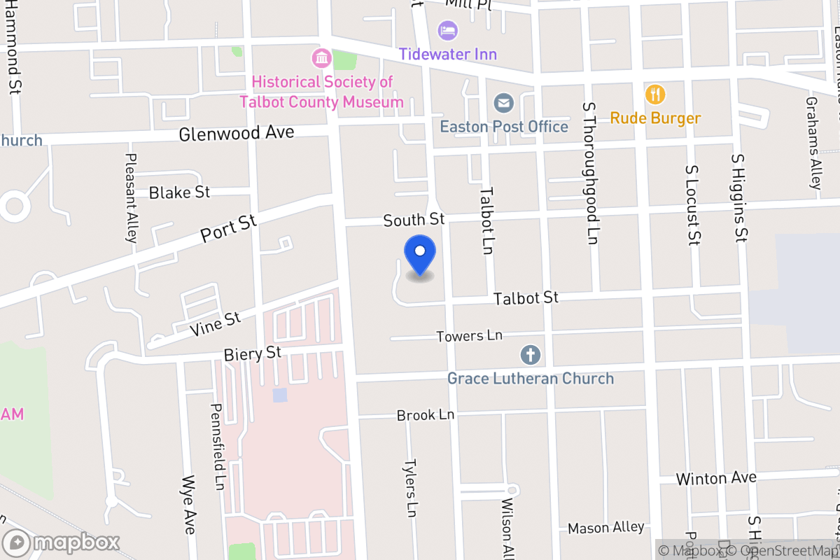 Map of 115 S Harrison St, Easton