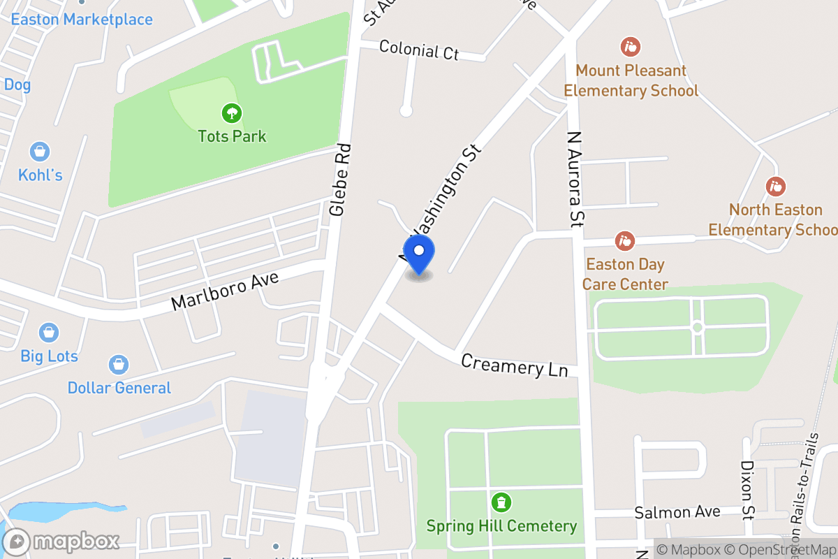 Map of 308 N Washington St, Easton