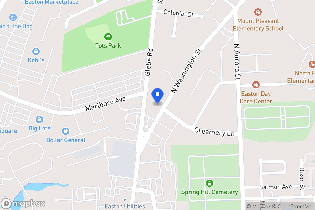 Map of 303 N Washington St, Easton