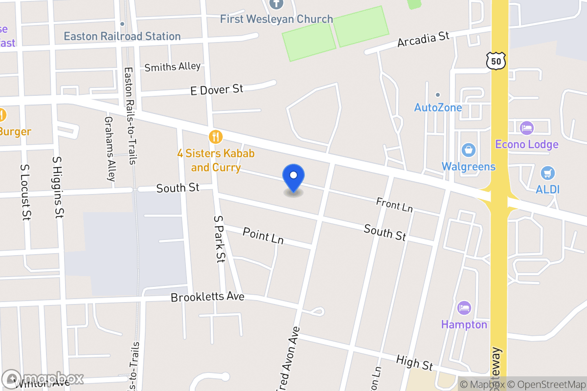 Map of 621 South St, Easton