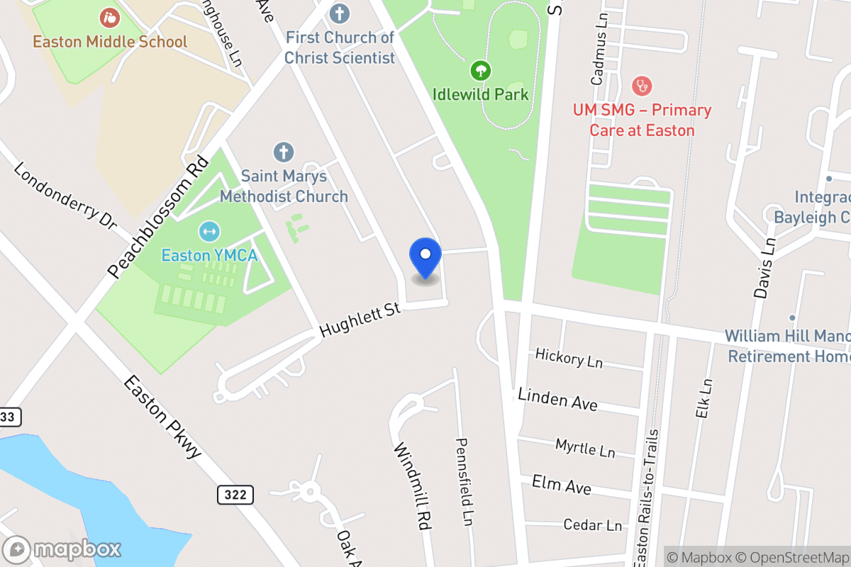 Map of 532 Trippe Ave, Easton