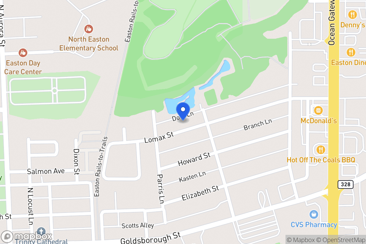 Map of 637 Lomax St, Easton