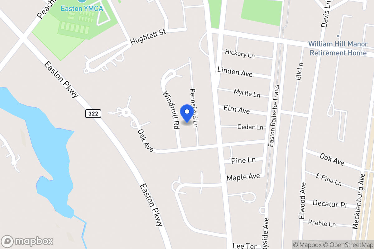 Map of 610 Windmill Rd, Easton