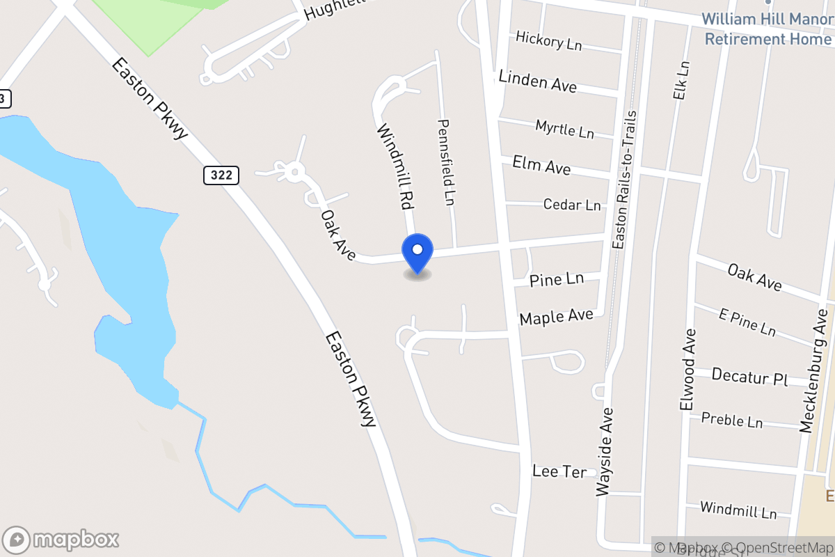 Map of 100 W Oak Ave, Easton