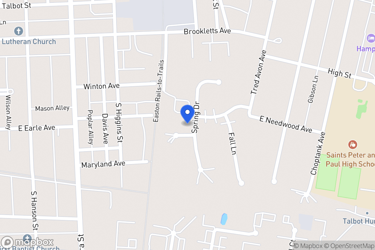 Map of 301 Spring Dr, Easton