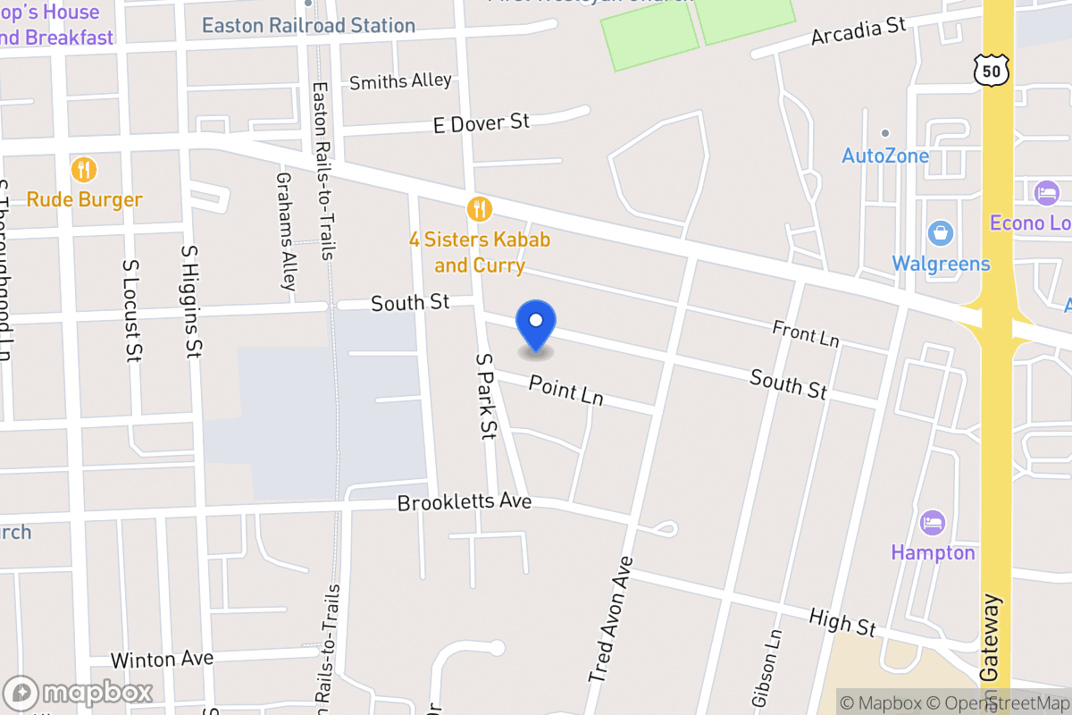 Map of 610 South St, Easton