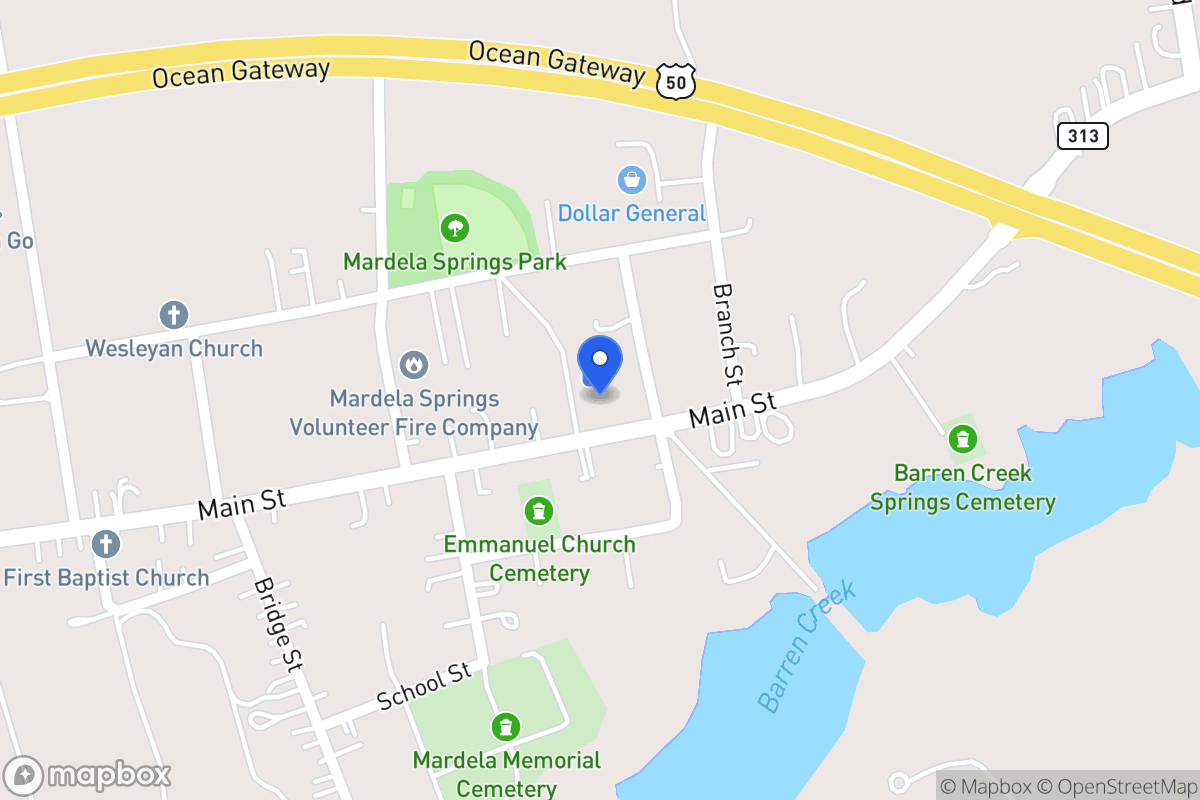 Map of 301 Main St, Mardela Springs