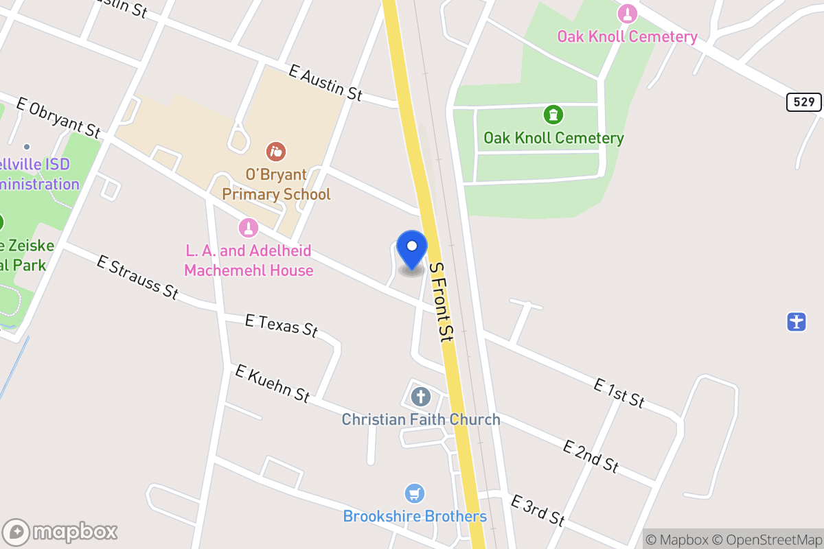 Map of 436  Front St St, Bellville, Tx 77418, Bellville
