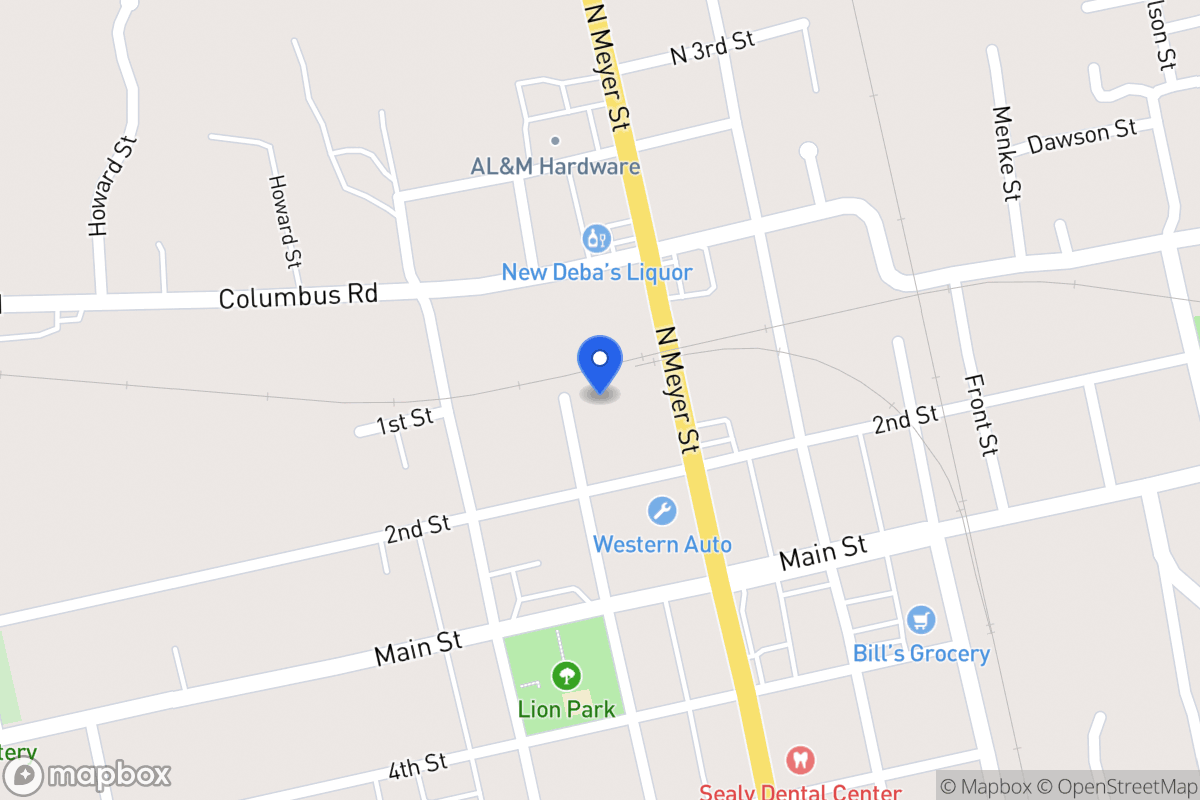 Map of 102  Atchison St St, Sealy, Tx 77474, Sealy