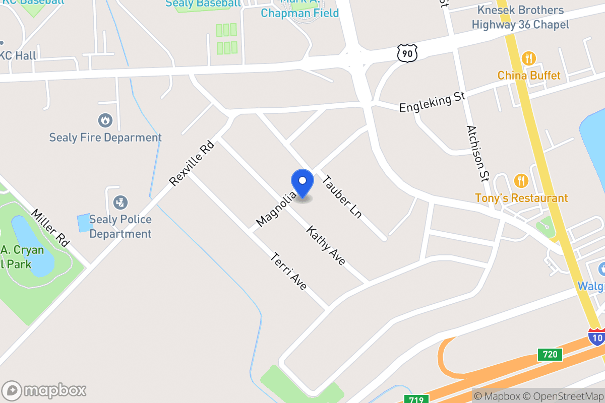 Map of 1404  Kathy Ave , Sealy, Tx 77474, Sealy