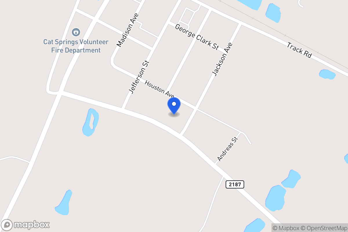 Map of 12842  Fm 2187 , Cat Spring, Tx 78933, Cat Spring