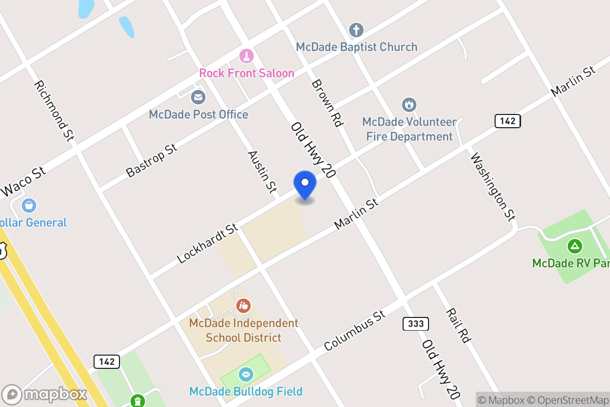 Map of 171  Lockhardt St , Mcdade, Tx 78650, Mcdade