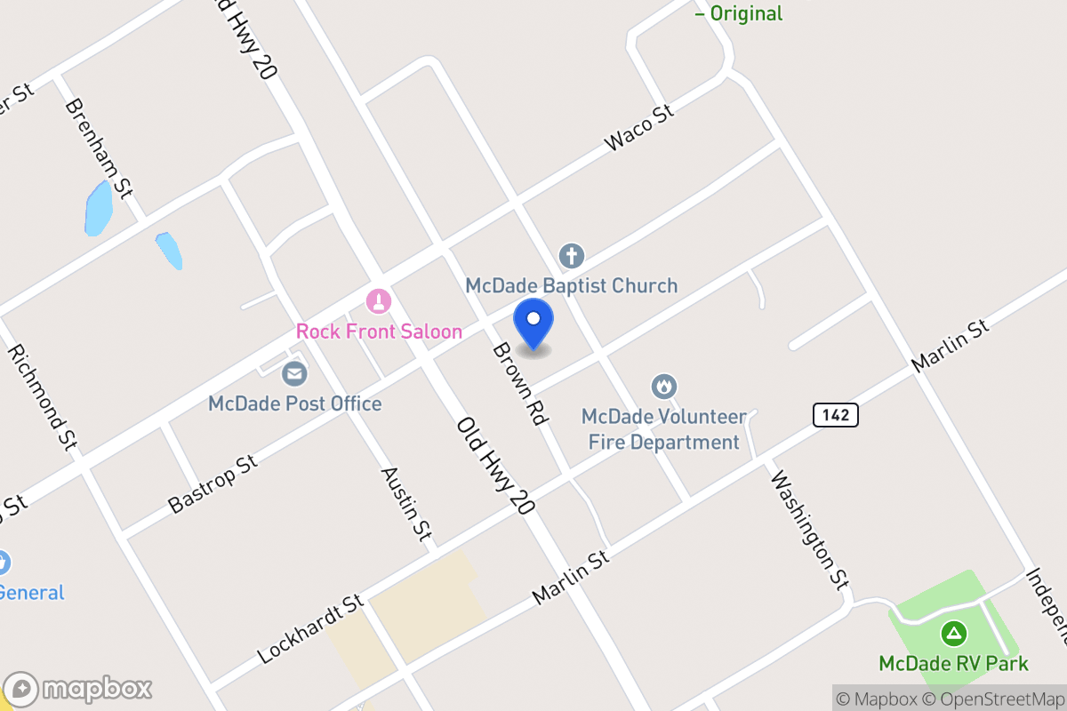 Map of 128  Brown Rd , Mcdade, Tx 78650, Mcdade