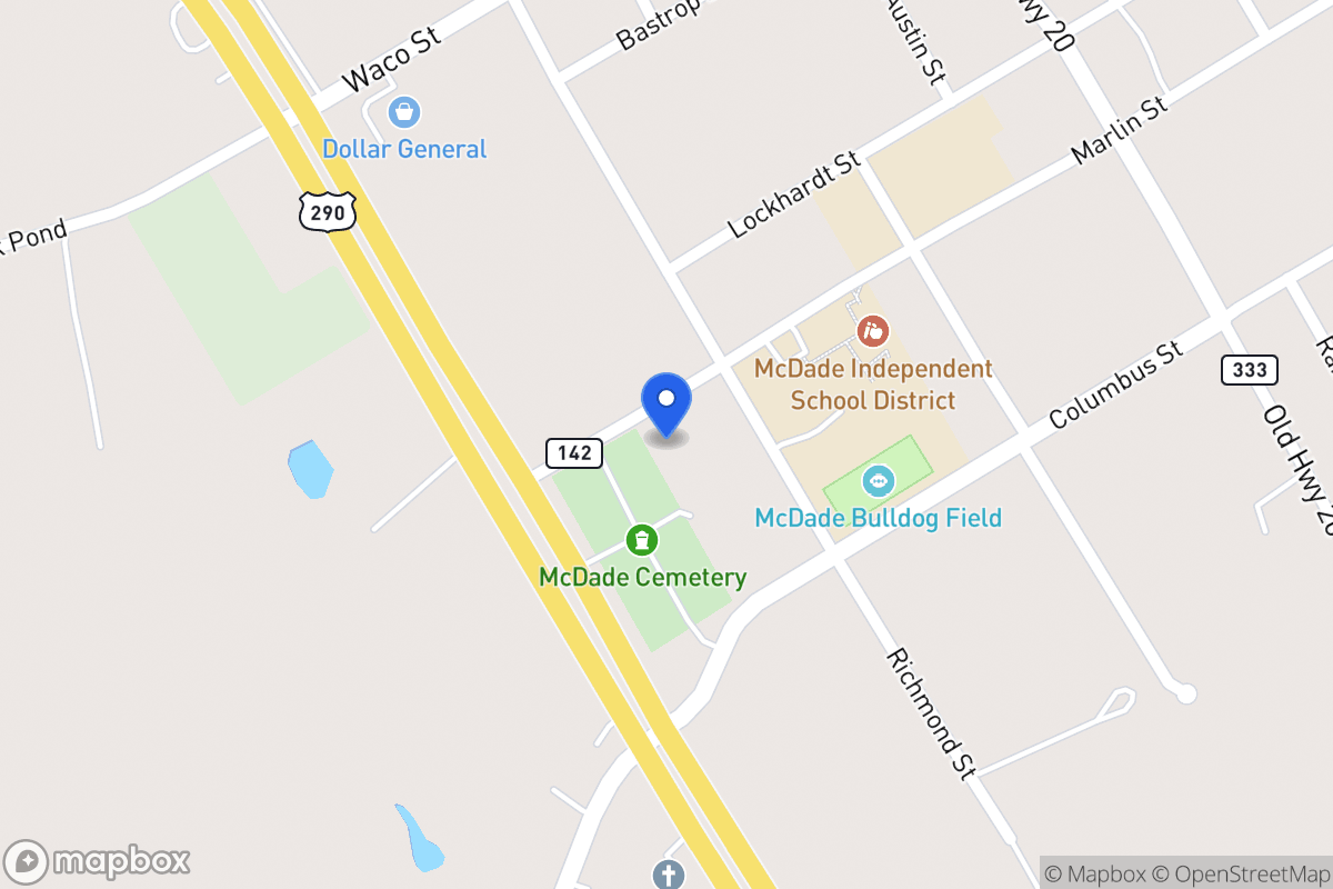 Map of 117  Marlin St , Mcdade, Tx 78650, Mcdade