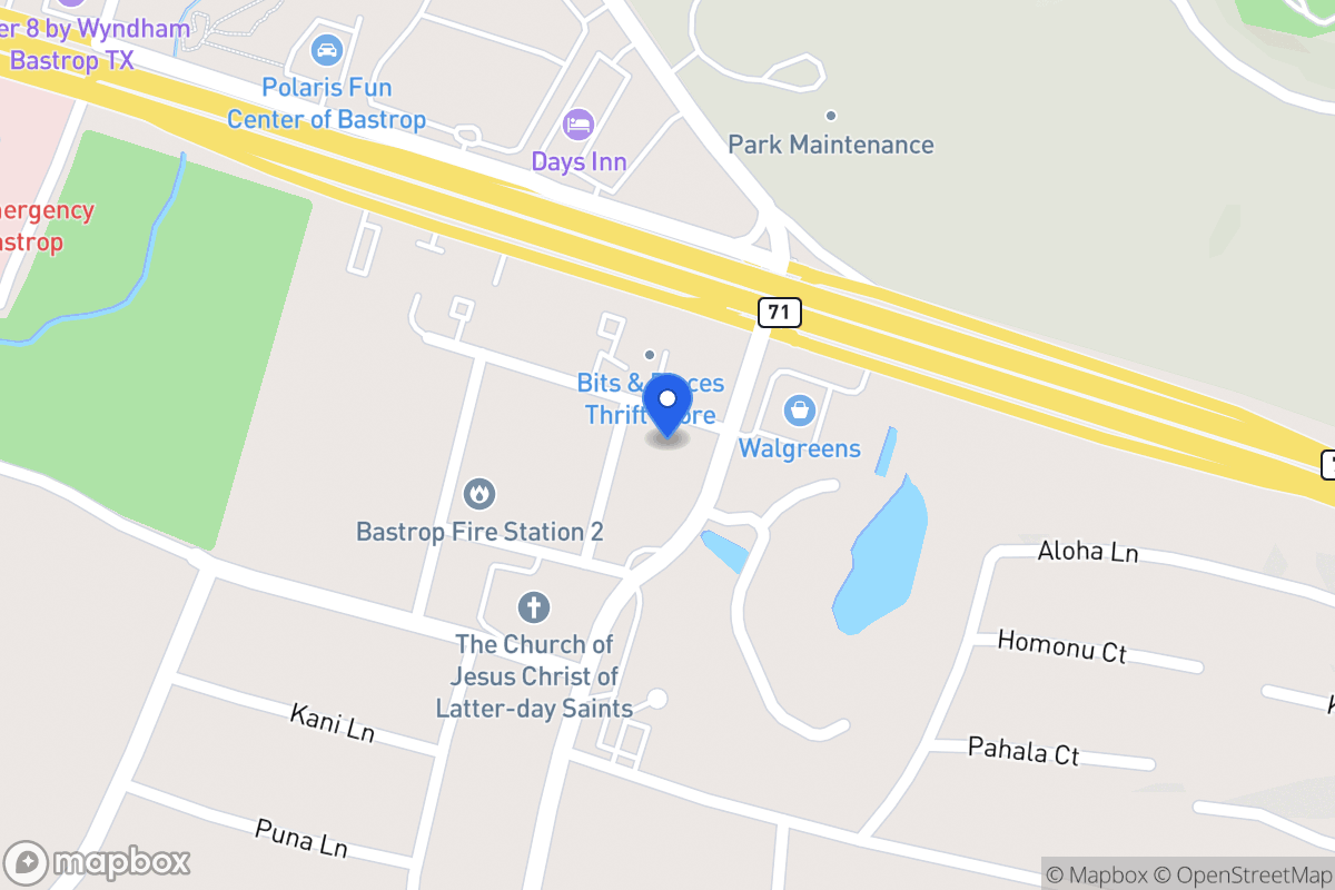 Map of 116  Tahitian Dr , Bastrop, Tx 78602, Bastrop