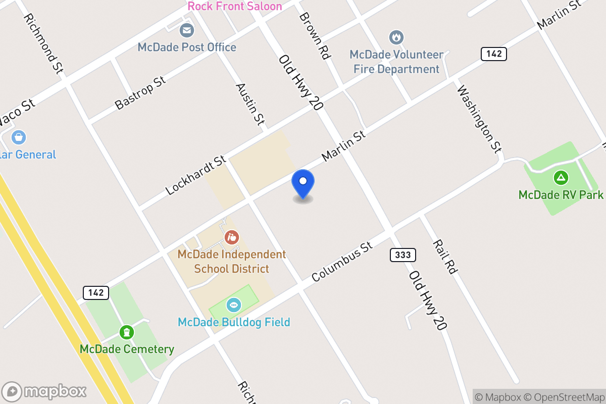 Map of 161  Marlin St , Mcdade, Tx 78650, Mcdade