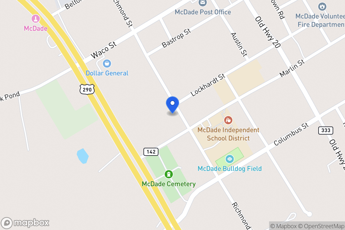 Map of 231  Richmond St, Mcdade, Tx 78650, Mcdade