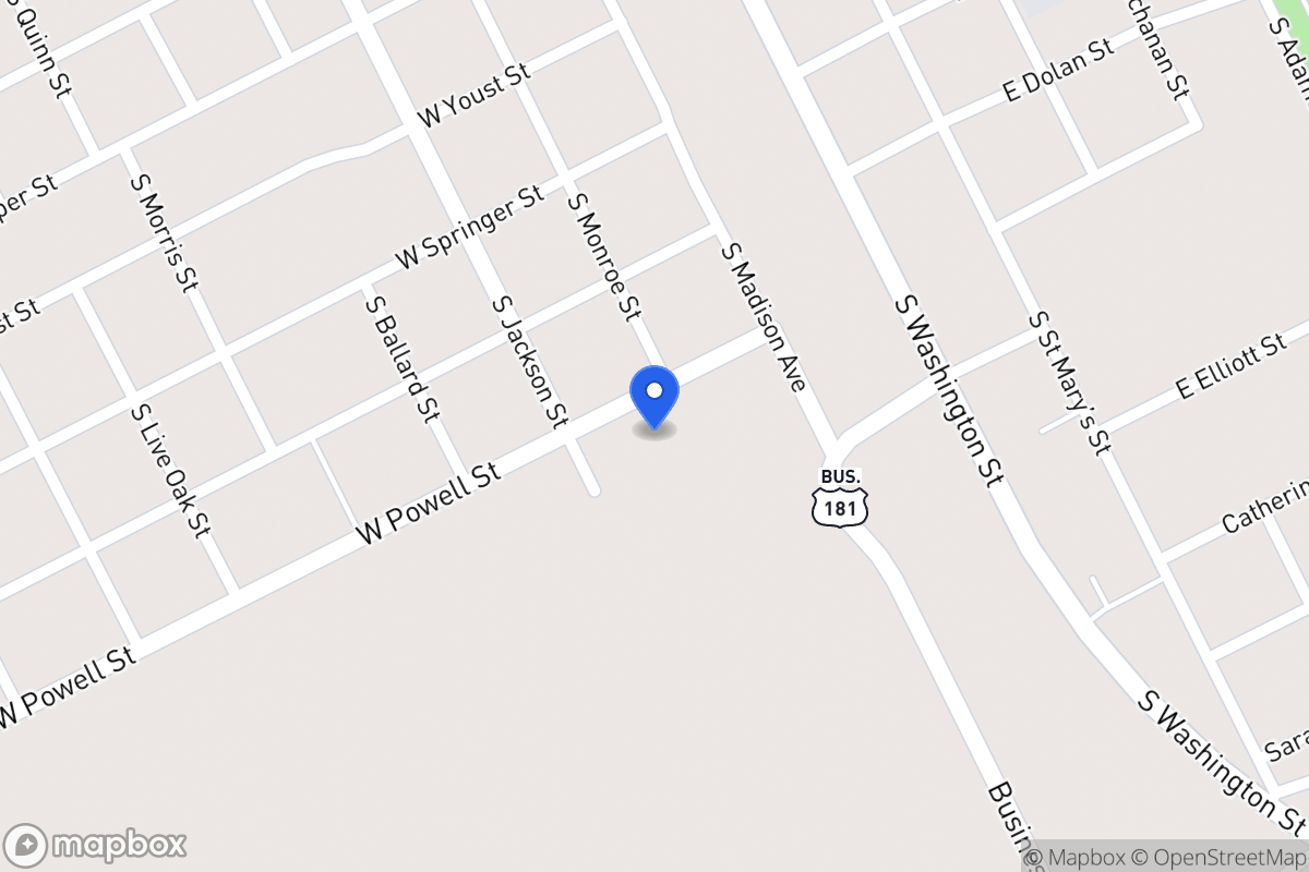 Map of 403 W Powell , Beeville, Tx 78102, Beeville