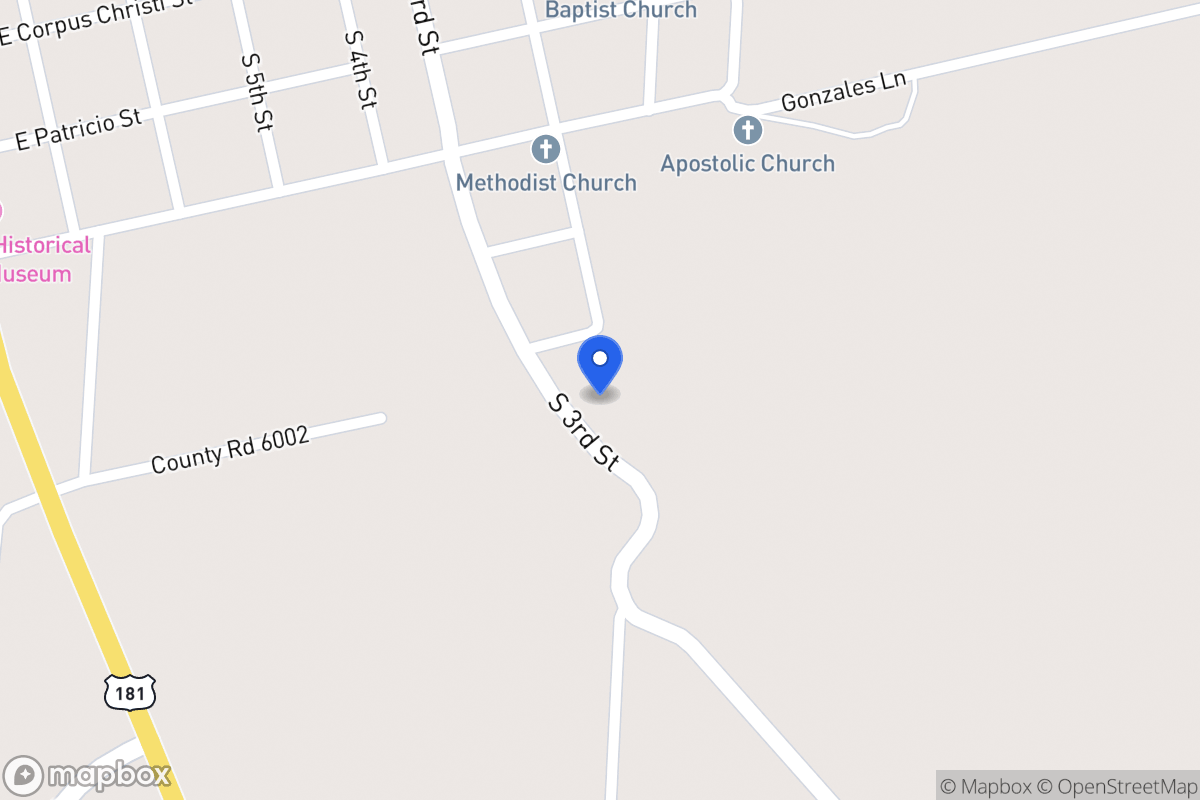 Map of 617 S 3rd St , Skidmore, Tx 78389, Skidmore