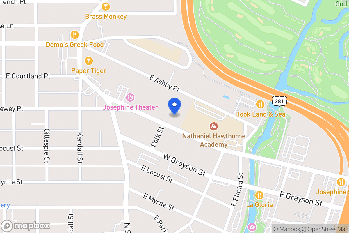 Map of 245 W Josephine St