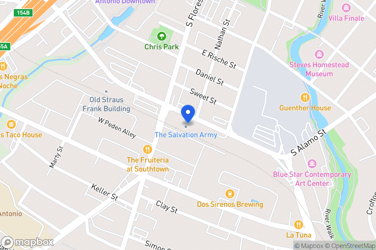 Map of 1702 S Alamo St