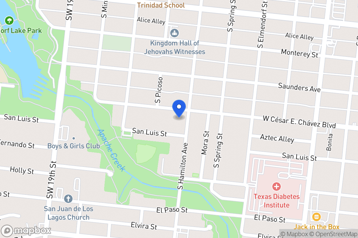 Map of 3102 W Cesar E Chavez Blvd
