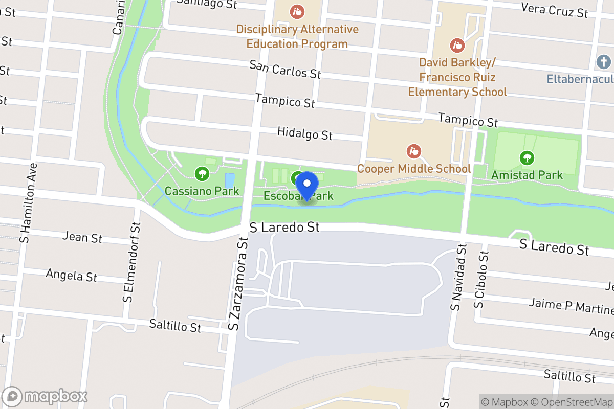 Map of 1402 S Zarzamora