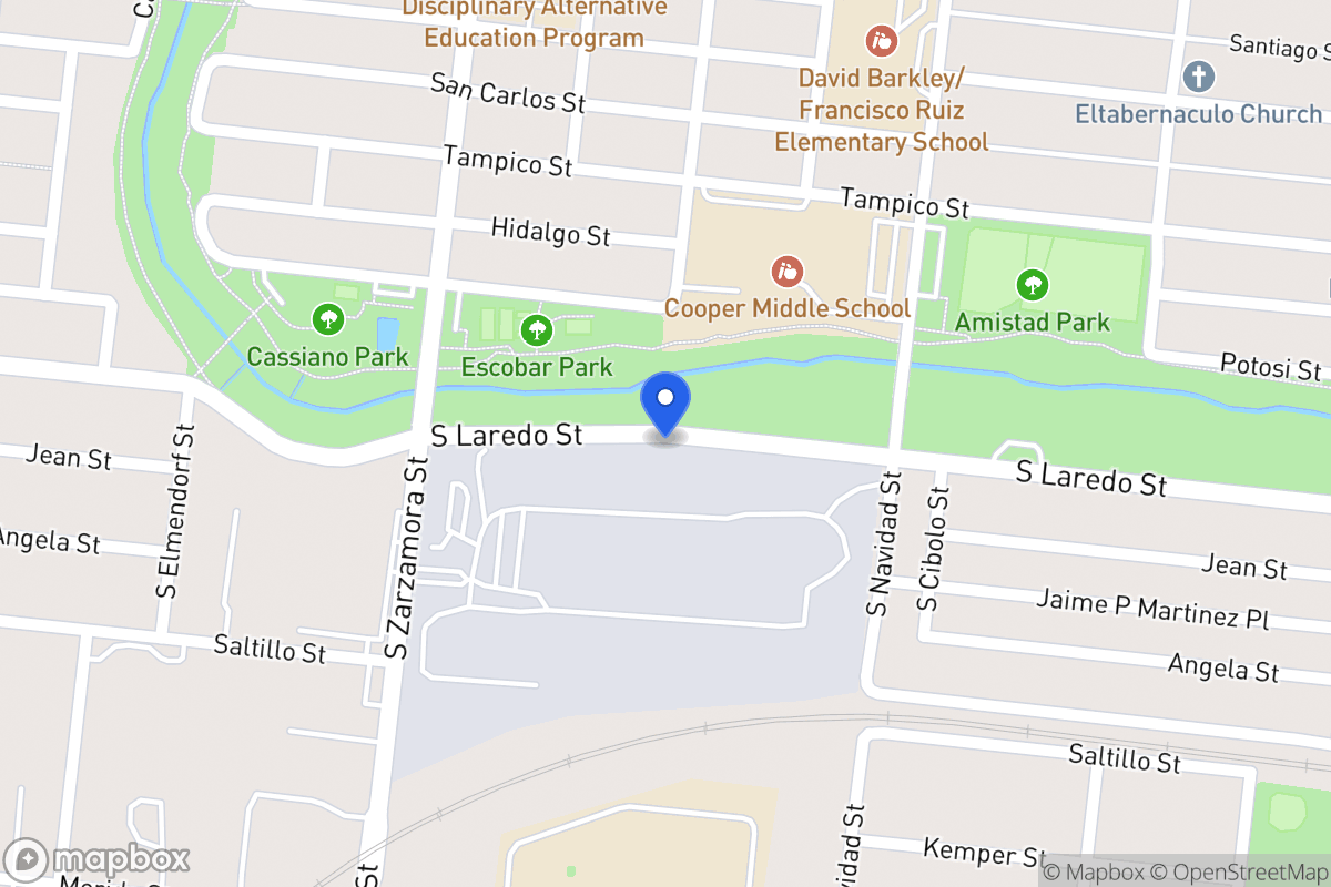 Map of S Laredo St