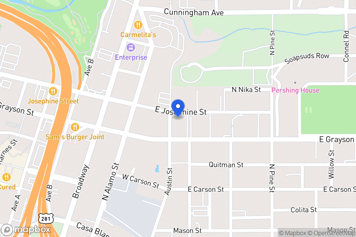 Map of 1414  Austin St