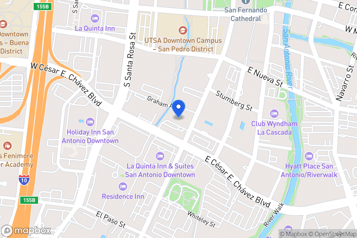 Map of 331 S Flores St