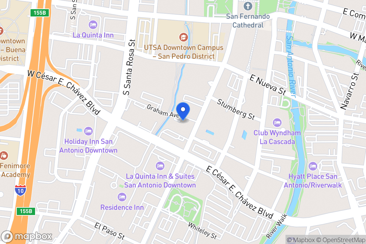 Map of 319 S Flores St