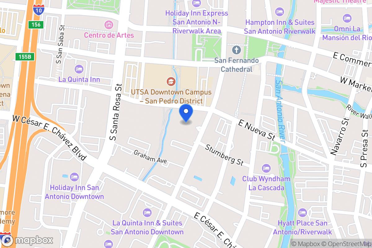 Map of 211 S Flores St