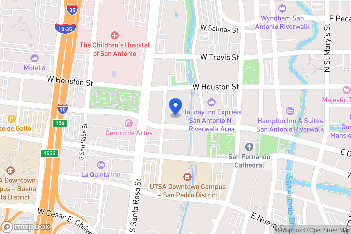 Map of 333-341 W Commerce St