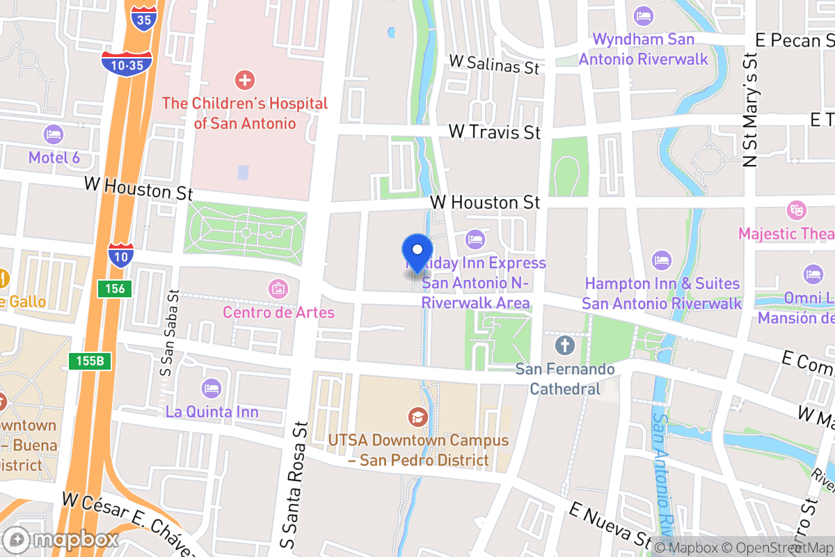 Map of 323 W Commerce St