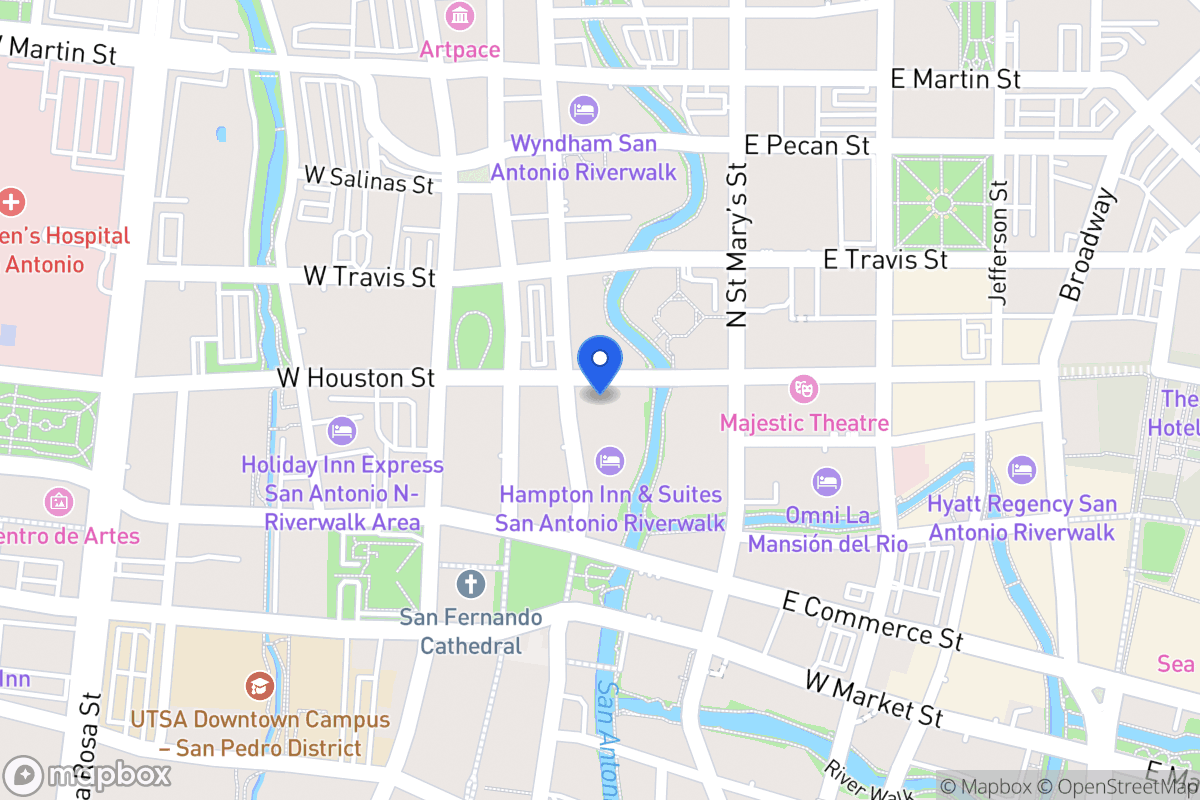 Map of 116 E Houston St
