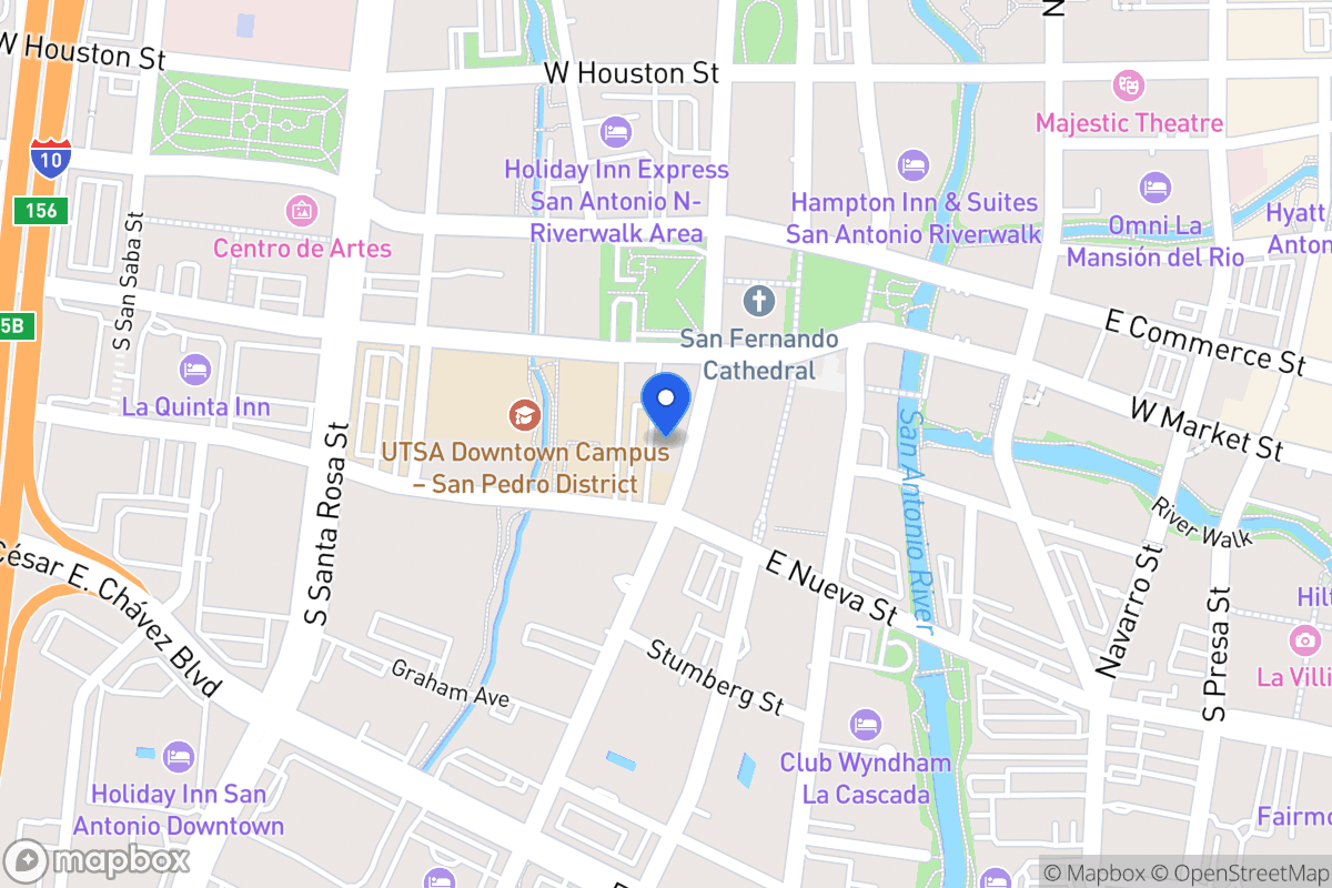 Map of 117 S Flores St