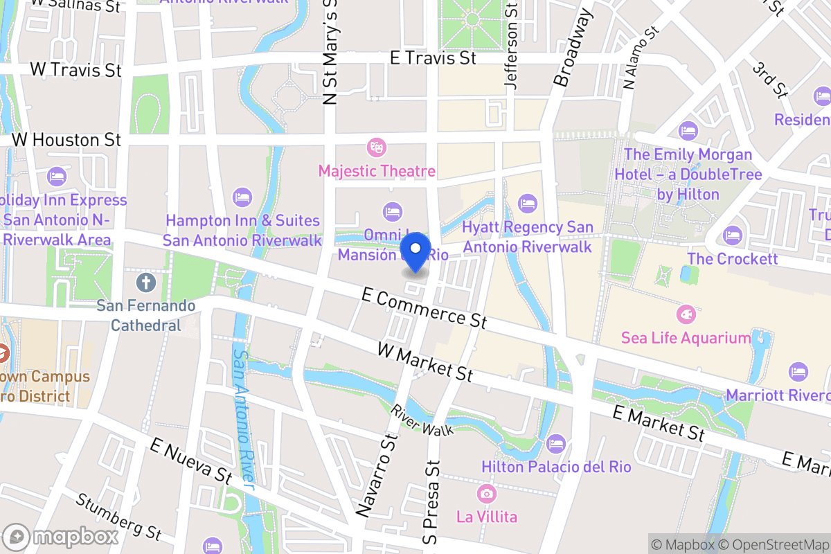 Map of 245 E Commerce St