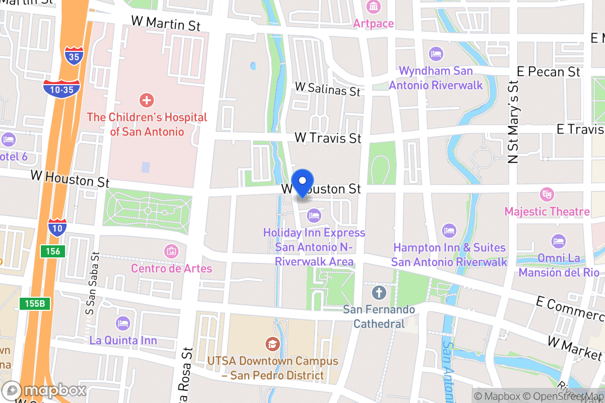 Map of 240 W Houston St