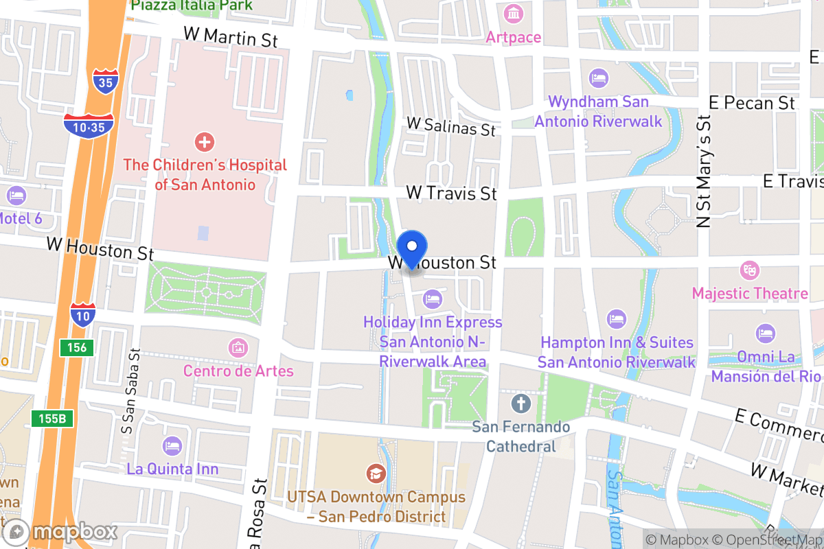 Map of 244 W Houston St