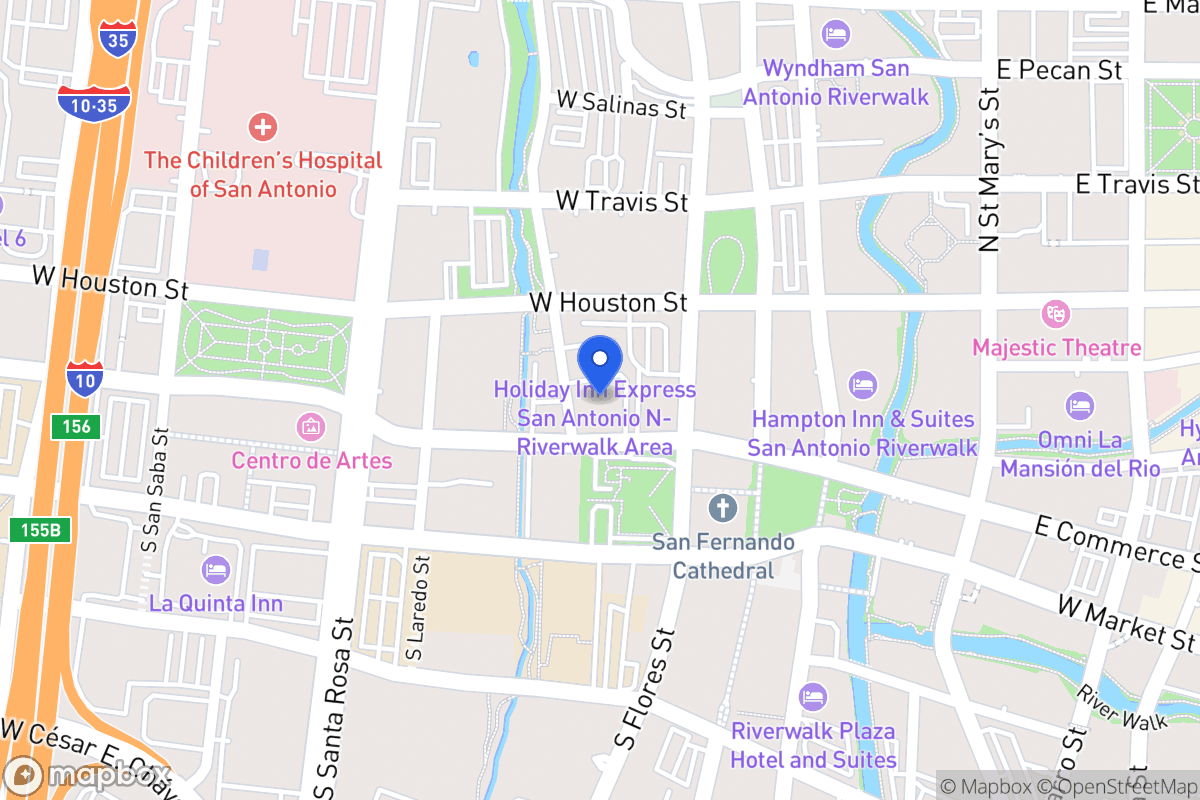 Map of 231 W Commerce St