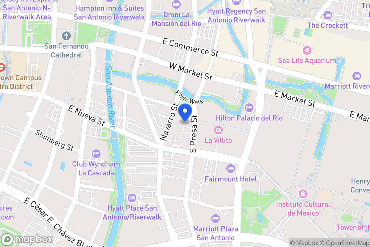 Map of 207 S Presa St