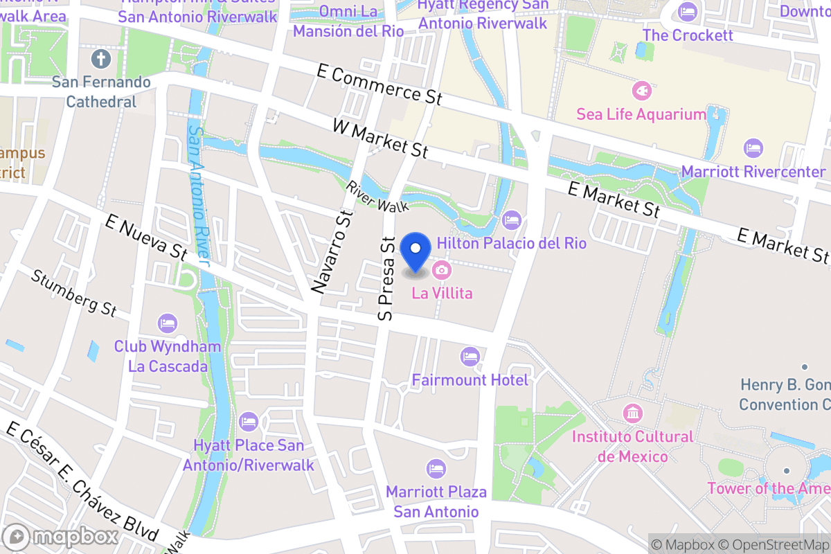 Map of 214 S Presa St