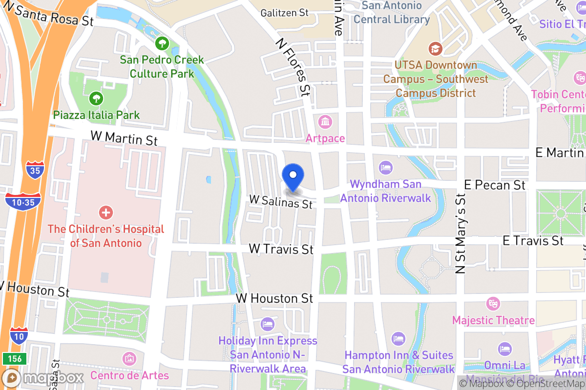 Map of 403 N Flores St