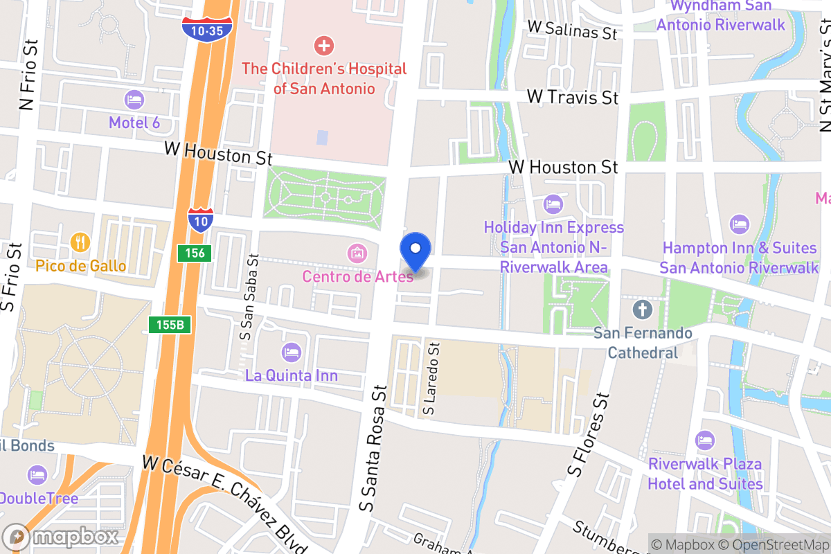 Map of 406 W Commerce St
