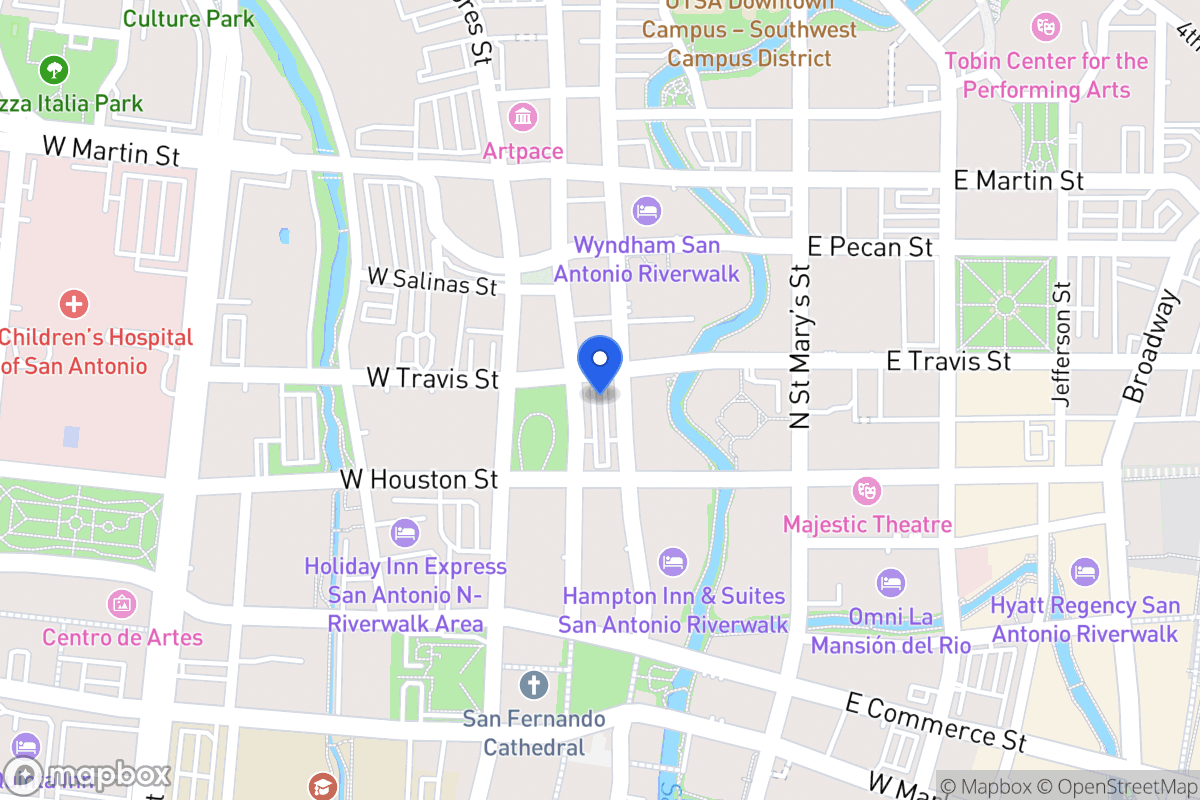 Map of E Travis St
