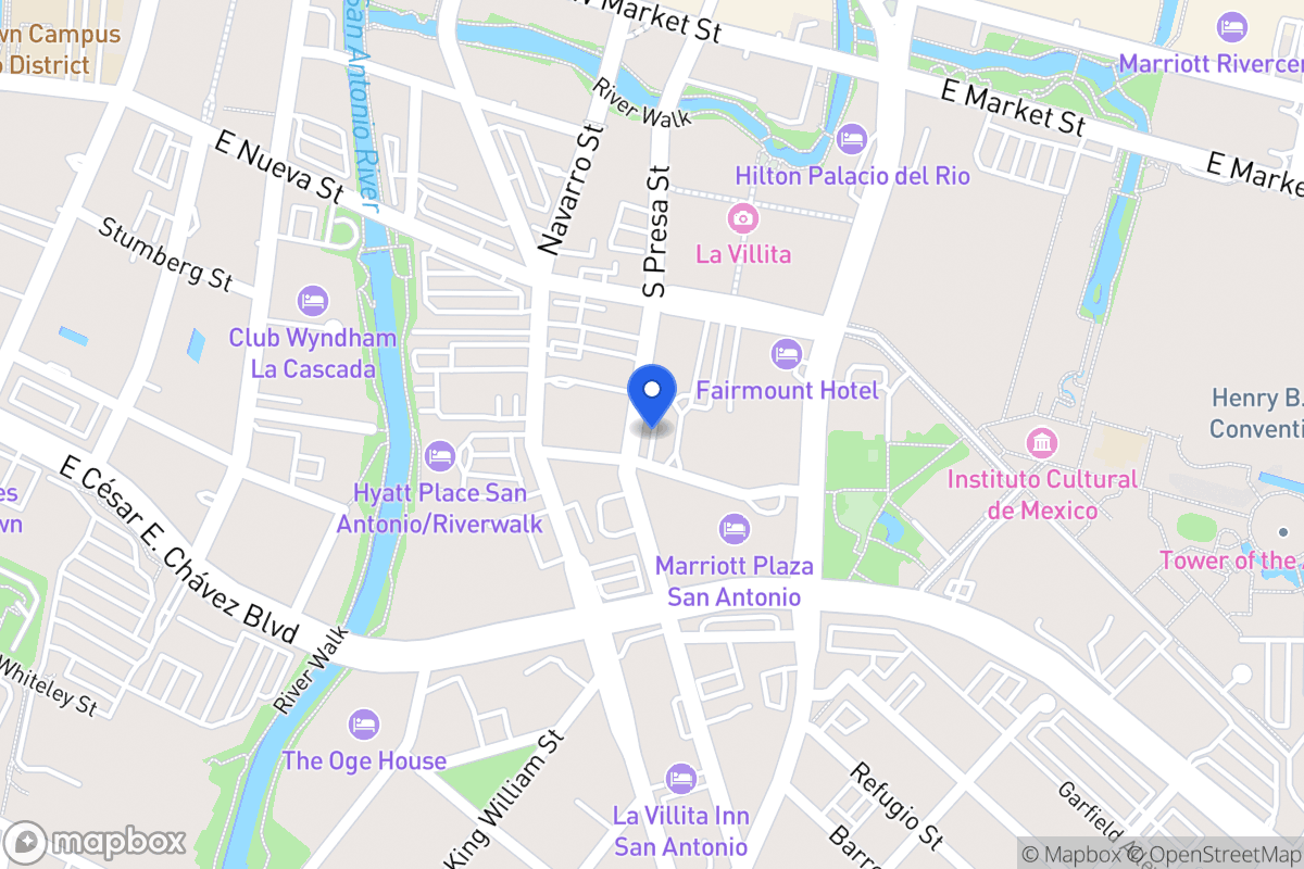 Map of 330 S Presa St