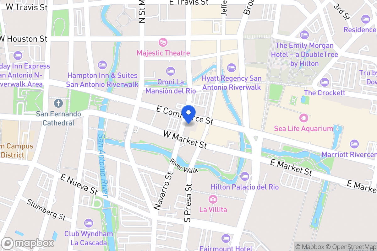 Map of 300 E Commerce St